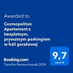 Cosmopolitan Apartament z bezpłatnym, prywatnym parkingiem w hali garażowej